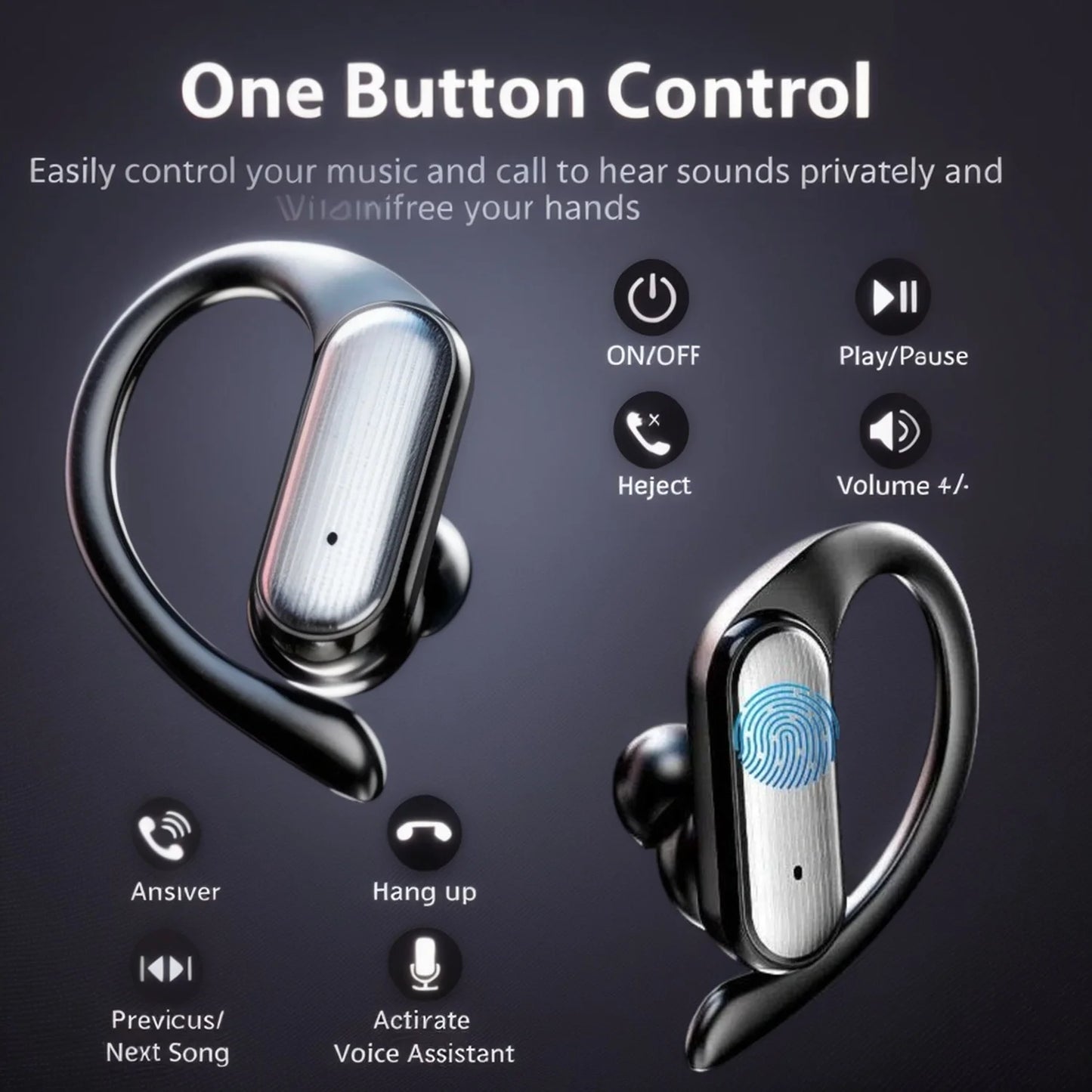 TWS Bluetooth Earphones Wireless Earbuds Touch Headphones Sports Headset Cable Noise Reduction Air Pro Hi-Fi HD Call Stereo