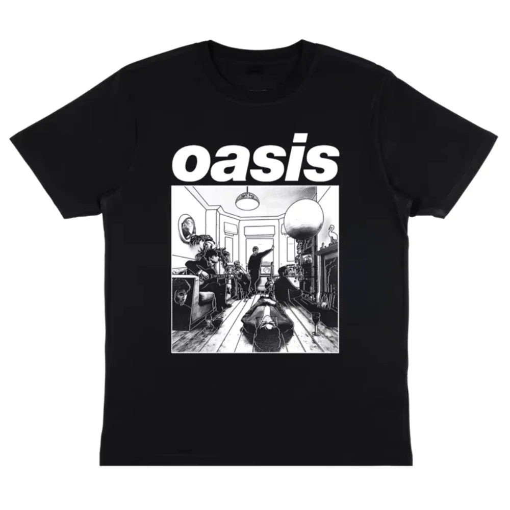2025 Oasis Summer Fans Men'S and Women'S Short Sleeve T-Shirts Breathable Simple Street Wear with Printed T-Shirts Summerclassic