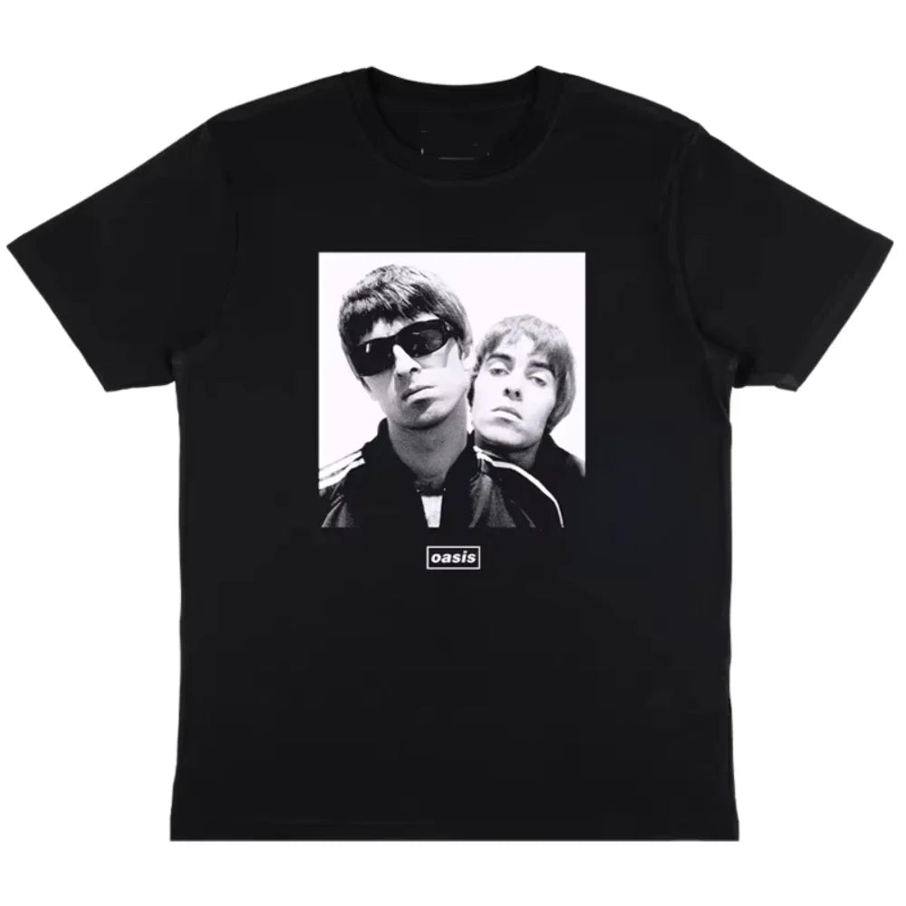 2025 Oasis Summer Fans Men'S and Women'S Short Sleeve T-Shirts Breathable Simple Street Wear with Printed T-Shirts Summerclassic
