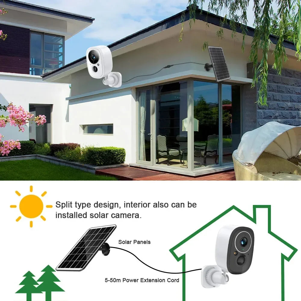 Tuya Smart Low Power Battery Camera Outdoor Waterproof WIFI 5MP HD PIR Motion Detect Wireless Security CCTV Camera Cloud Storage