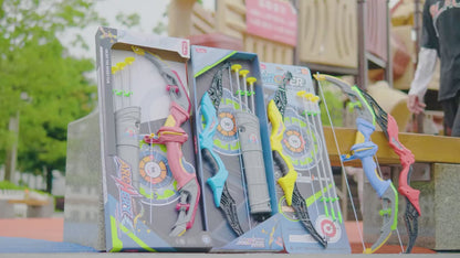 52Cm Bow and Arrow Toy Set for Children Archery Practice Recurve Outdoor Sorts Shooting Toy with Target Boys Kids Gifts